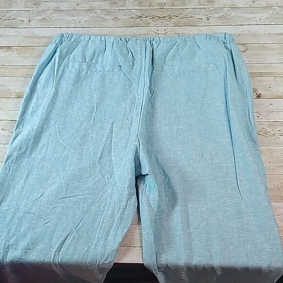 NEW NWT Charlie Paige Linen Pants Pull-On Drawstring 405439 Sizei Medium - Picture 5 of 9